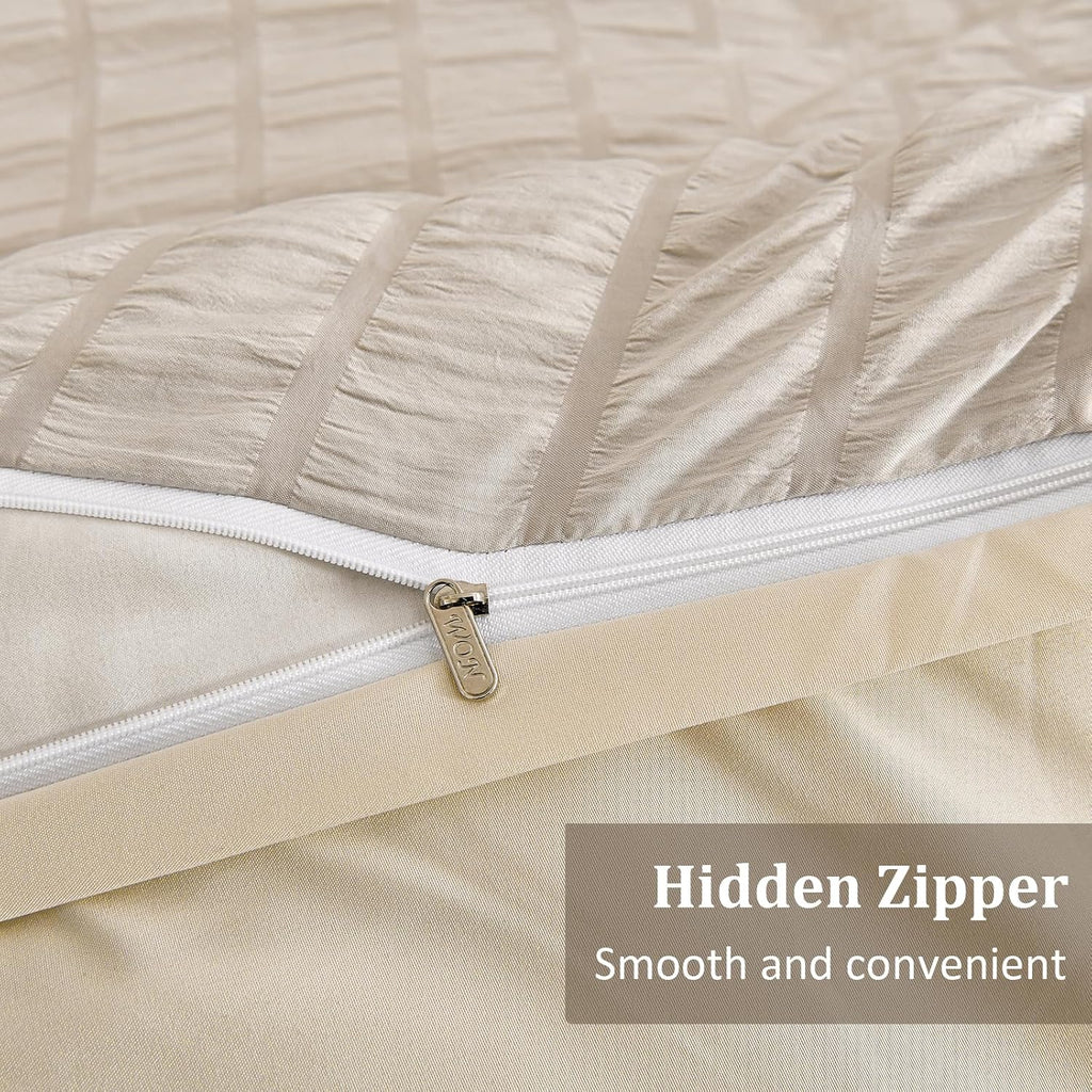 Seersucker King Size Bedding Set