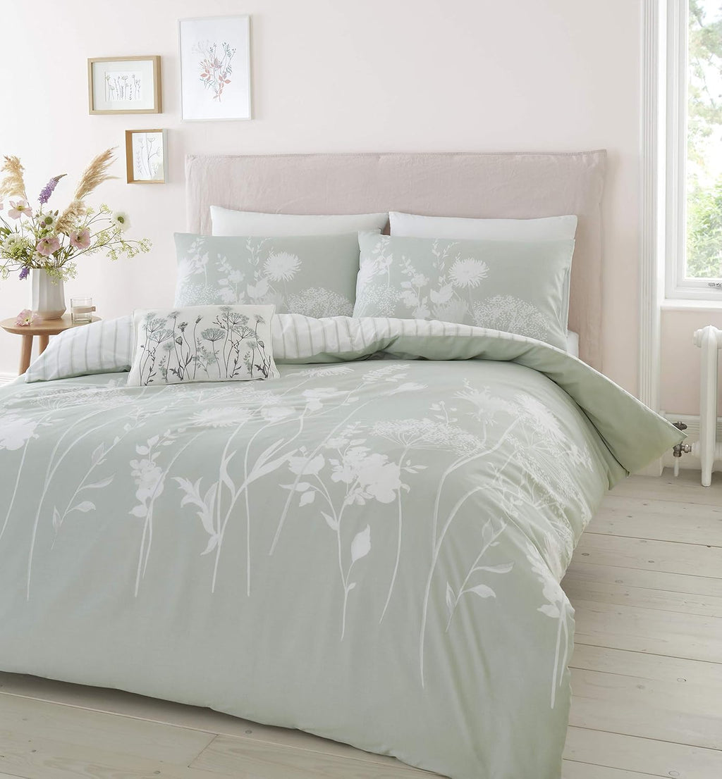 Meadowsweet Floral Reversible King Duvet Set